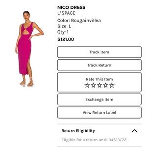 **REVOLVE** L*Space Nico dress.